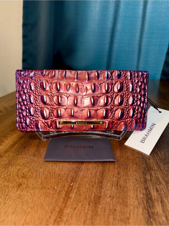 Brahmin Handbags - Brahmin NWT Ady - Dawning Ombré - Dusk Inspired Leather Wallet - Plum